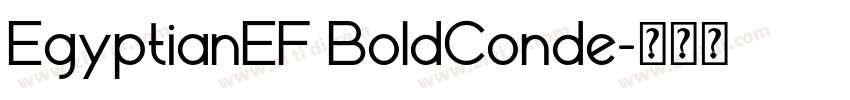 EgyptianEF BoldConde字体转换